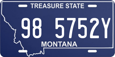 MT license plate 985752Y