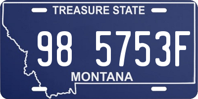 MT license plate 985753F