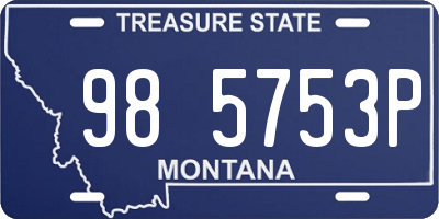 MT license plate 985753P