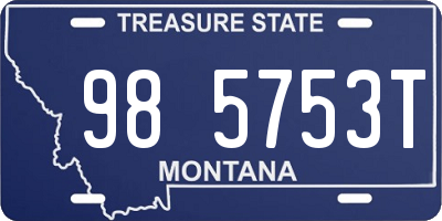 MT license plate 985753T