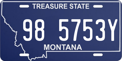 MT license plate 985753Y