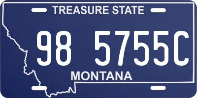 MT license plate 985755C