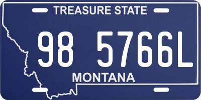 MT license plate 985766L