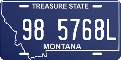 MT license plate 985768L