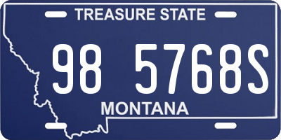 MT license plate 985768S