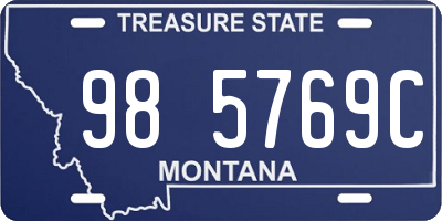 MT license plate 985769C