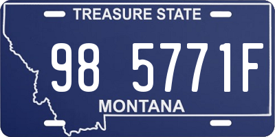 MT license plate 985771F