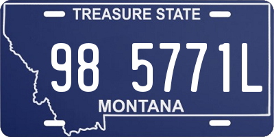 MT license plate 985771L