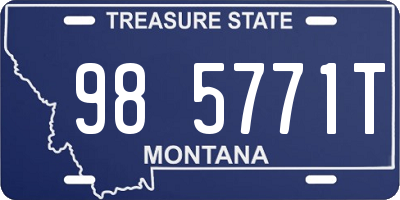 MT license plate 985771T