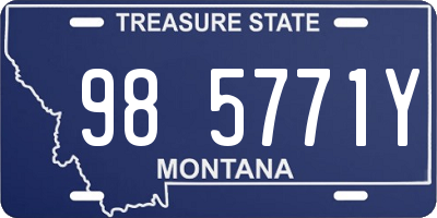 MT license plate 985771Y