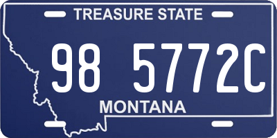 MT license plate 985772C