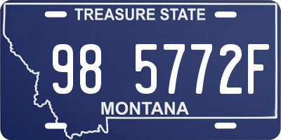 MT license plate 985772F