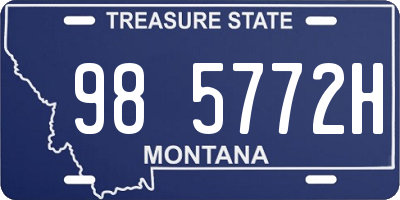 MT license plate 985772H