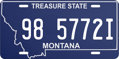 MT license plate 985772I