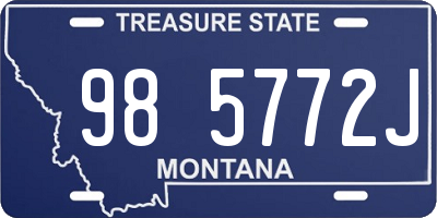 MT license plate 985772J