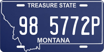 MT license plate 985772P