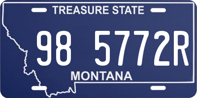 MT license plate 985772R