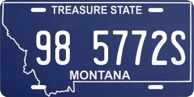 MT license plate 985772S