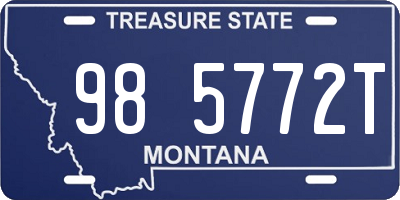 MT license plate 985772T