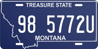 MT license plate 985772U