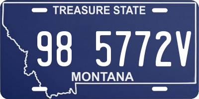 MT license plate 985772V