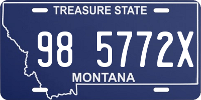 MT license plate 985772X