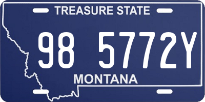 MT license plate 985772Y