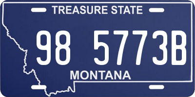 MT license plate 985773B