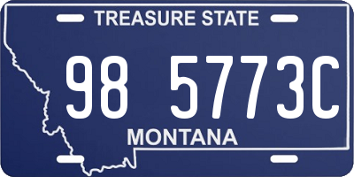 MT license plate 985773C