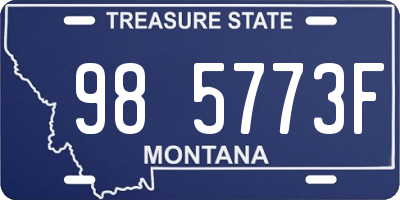 MT license plate 985773F