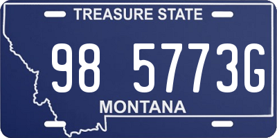 MT license plate 985773G