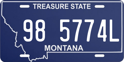 MT license plate 985774L
