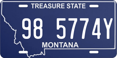 MT license plate 985774Y