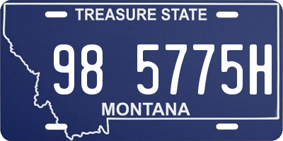 MT license plate 985775H