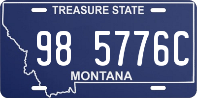MT license plate 985776C