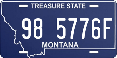 MT license plate 985776F