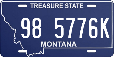 MT license plate 985776K