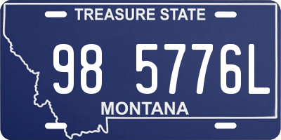 MT license plate 985776L