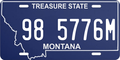 MT license plate 985776M