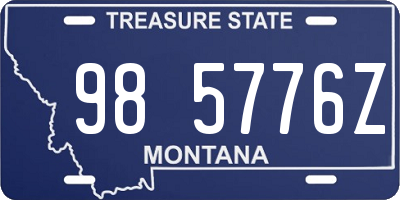 MT license plate 985776Z