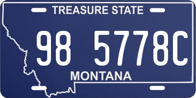 MT license plate 985778C