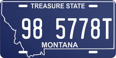 MT license plate 985778T