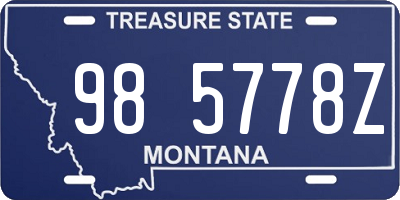 MT license plate 985778Z