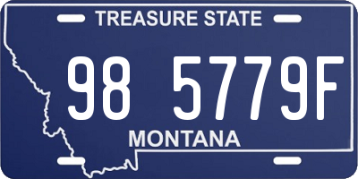 MT license plate 985779F