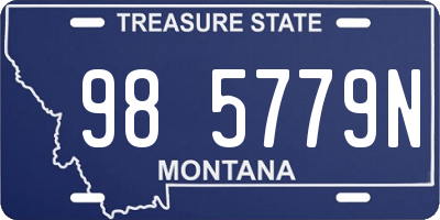 MT license plate 985779N