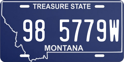 MT license plate 985779W