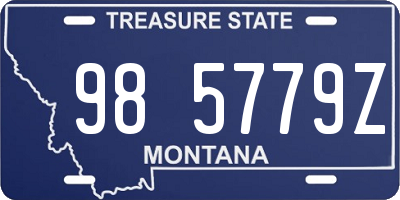 MT license plate 985779Z