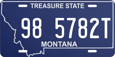 MT license plate 985782T