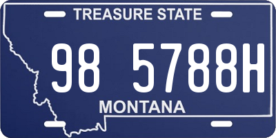 MT license plate 985788H