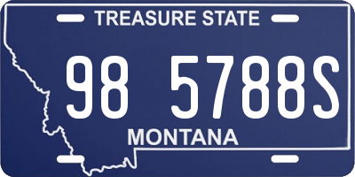 MT license plate 985788S